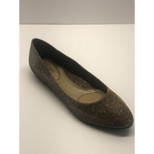 Soft Style by Hush Puppies Darlene Gold Silver Cosmic Shoes Flats Small Wedge